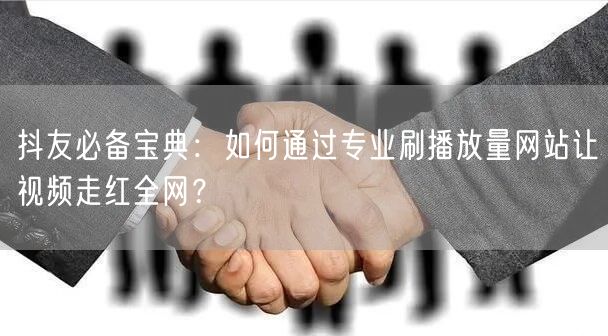 抖友必备宝典：如何通过专业刷播放量网站让视频走红全网？