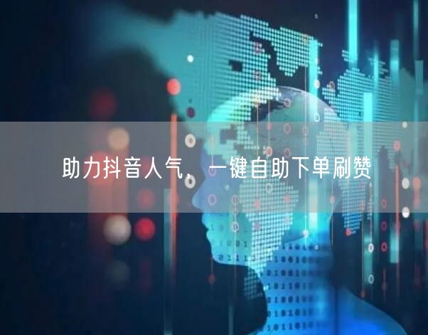 助力抖音人气，一键自助下单刷赞