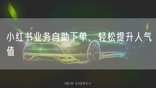 小红书业务自助下单，轻松提升人气值
