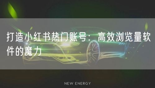 打造小红书热门账号：高效浏览量软件的魔力
