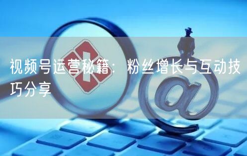 视频号运营秘籍：粉丝增长与互动技巧分享