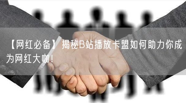 【网红必备】揭秘B站播放卡盟如何助力你成为网红大咖！
