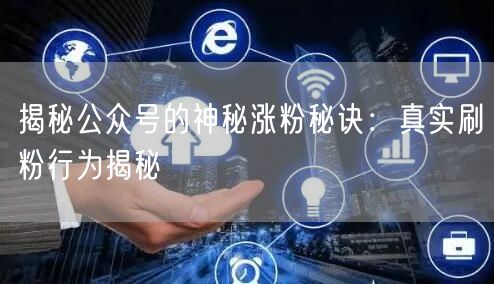 揭秘公众号的神秘涨粉秘诀：真实刷粉行为揭秘